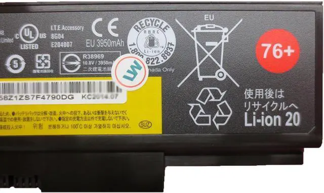 Alt view image 3 of 5 - 45N1758 Laptop Battery 48Wh 4400mAh 10.8V Compatible with Lenovo ThinkPad E550 E555 Series 45N1759 45N1760 45N1761 45N1762 45N1763 76+