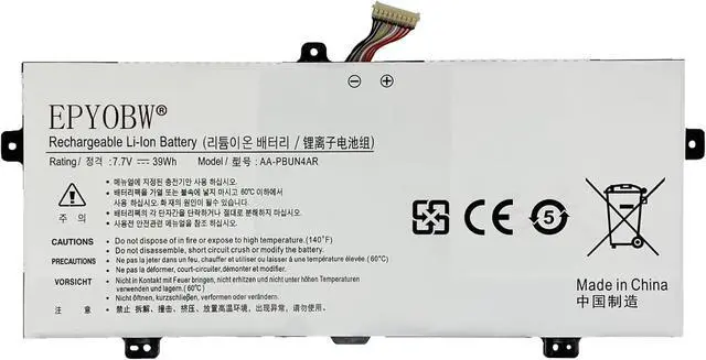 Main image of AA-PBUN4AR Laptop Battery 39Wh 5120mAh 7.7V Compatible with Samsung Notebook 9 Spin 900X5L 940X3L NP900X5L NP940X3L NT900X5P NT900X5W NT900X5H NT900X5L NT900X5M NT901X5L Series BA43-00375A