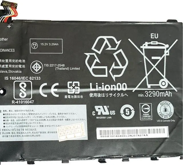 Alt view image 3 of 5 - 00HW028 Laptop Battery 52Wh 15.2V Compatible with Lenovo ThinkPad X1 Carbon 4th Gen 20FB X1 Yoga 1st Gen 20FR X1 Yoga 2nd Gen Series 01AV438 SB10F46466 01AV458 01AV410 01AV441 SB10K97567