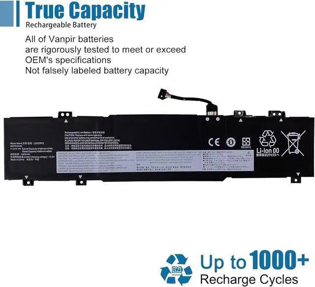 Alt view image 4 of 5 - L22D3PF2 Laptop Battery Replacement for Lenovo V14 V15 G4 AMN IdeaPad Slim 3 14AMN8 14IAH8 15IAN8 15IRU8 16IAH8 Series L22B3PF2 L22C3PF2 L22M3PF2 L22X3PF2 SB11K09308 11.31V 47Wh 4156mAh