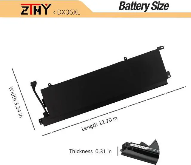Alt view image 7 of 7 - ZTHY DX06XL Laptop Battery Compatible with HP Omen X 2S 15-DG 15-DG0000NC 15-DG0001NC 15-DG0003NC 15-DG0010NR 15-DG0018TX 15-DG0020TX 15-DG0075CL Series L32749-005 HSTNN-DB9B L32701-2C1 11.55V 72.9Wh