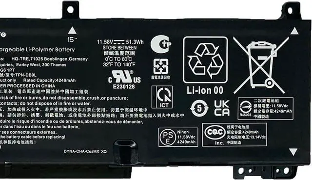 Alt view image 5 of 7 - RH03XL Laptop Battery 51.3Wh 4249mAh 11.58V Compatible with HP ProBook 445 G8 455 G8 650 G8 430 G9 440 G9 445 G9 430 G10 440 G10 Series RH03XL RHO3XL RH03045XL HSTNN-DB0B HSTNN-IB9P