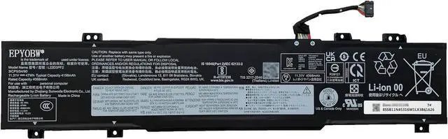 Main image of L22D3PF2 Laptop Battery 47Wh 4156mAh 11.31V Compatible with Lenovo IdeaPad Slim 3 14IRU9 15IRU9 16IRU9 14IRH8 / V14 G5 IRL V15 G5 IRL Series L22X3PF2 L22M3PF2 L22B3PF2 L23D3PF0