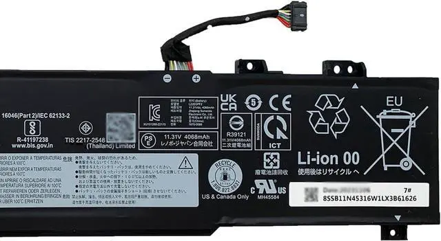 Alt view image 3 of 5 - L22D3PF2 Laptop Battery 47Wh 4156mAh 11.31V Compatible with Lenovo IdeaPad Slim 3 14IRU9 15IRU9 16IRU9 14IRH8 / V14 G5 IRL V15 G5 IRL Series L22X3PF2 L22M3PF2 L22B3PF2 L23D3PF0