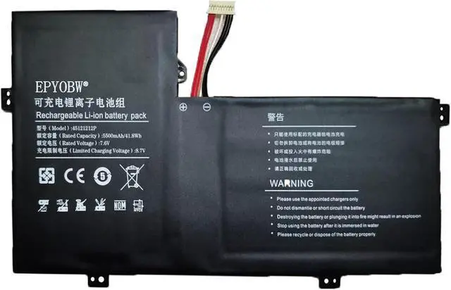 Main image of 45121212P Laptop Battery 41.8Wh 5500mAh 7.6V Compatible with RTDPART/Gateway GWTN116-1BL GWTC116-2BL GWTC116-1BK GWTC116-2BK Series 3978115 3978115-2S 45121212 NV-3978115