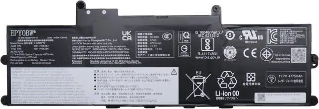 Main image of L22B3P73 Laptop Battery 57Wh 3-Cell Compatible with Lenovo ThinkPad X1 Carbon 12th Gen/ThinkPad X1 2-in-1 Gen 9 Series L22C3P76 L22D3P77 L22M3P77