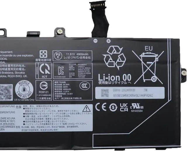 Alt view image 3 of 5 - L23D3P75 Laptop Battery 58Wh 4998mAh 3-Cell 11.61V Compatible with Lenovo ThinkPad T14s Gen 6 Series SB11H56305 5B11H56404 L23M3P74 SB11H56304 5B11H56403