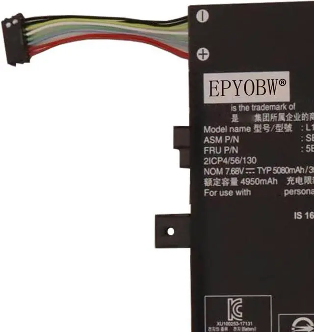 Alt view image 4 of 5 - L17M2P51 Laptop Battery 39Wh 4120mAh 7.68V Compatible with Lenovo Tablet 10 Series L17M2P53 SB10K97632 01AV473 L17M2P54 SB10K97633 01AV488 L17C2P51 SB10K97616 01AV469