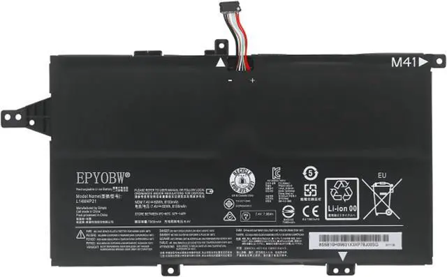 Alt view image 5 of 5 - L14M4P21 Laptop Battery 60Wh 8100mAh 7.4V Compatible with Lenovo M41-80 M41-70 K41-70 K41-80 Series L14S4P21 5B10H11759 L14S3P21 5B10H11760