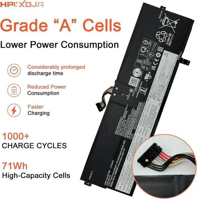 Alt view image 3 of 6 - L21M4PE3 Laptop Battery Replacement for Lenovo IdeaPad Yoga 7 16IAP7 14IAL7 14ARB7 82QG Series L21L4PE0 L21B4PE2 SB11F38373 SB11F38382 5B11F38367 5B11F38379