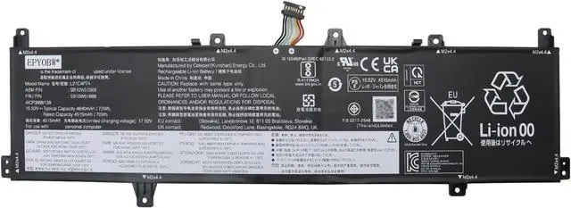 Main image of L21C4P74 Laptop Battery 72Wh 4640mAh 15.52V Compatible with Lenovo ThinkPad Z16 Gen 1 / ThinkPad Z16 Gen 2 Series L21M4P77 L21D4P76
