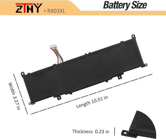 Alt view image 7 of 7 - ZTHY 56.04Wh RX03XL Laptop Battery Replacement for HP ProBook 440 445 460 465 G11 EliteBook 630 640 645 660 G11 Series HSTNN-WB0H N69453-CF1 N70706-005 TPN-IB1C N69452-171 11.58V