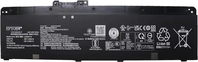 Main image of L23M4P72 Laptop Battery 52.5Wh 3392mAh 15.48V Compatible with Lenovo ThinkPad P14s Gen 5 / T14 Gen 5 Series L23C4P73 L23B4P70 L23D4P71 L23M3P76 L23C3P71