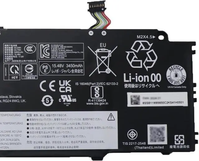 Alt view image 4 of 6 - L22C4P70 Laptop Battery 54.7Wh 3536mAh 15.48V Compatible with Lenovo ThinkPad X13 Gen 4 5 Yoga Gen 4 2-in-1 Gen 5 Series L22M4P70 SB11M89849 5B11M90048 L22B4P70 SB11M89852 5B11M90051
