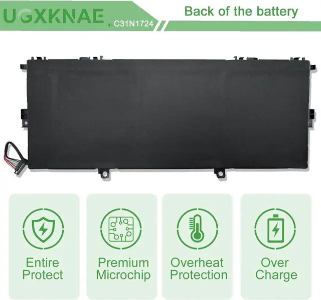 Alt view image 6 of 7 - C31N1724 Laptop Battery Replacement for Asus ZenBook 13 UX331FA U3100FAL UX331FAL UX331FAL-EG017R UX331FAL-EG028T UX331U UX331UA UX331UAL UX331UN UX461FN Series C31PQCH 0B200-02750100M 0B200-02750000