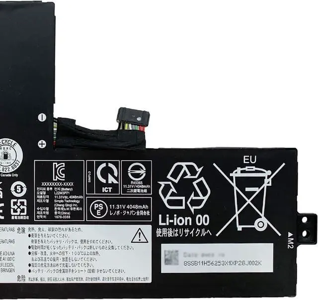 Alt view image 3 of 5 - L22M3P71 Laptop Battery 47Wh 4156mAh 3-Cell 11.31V Compatible with Lenovo 100w Gen 4 / 300w Yoga Gen 4 / 500w Yoga Gen 4 Series L22D3P71 L22C3P70
