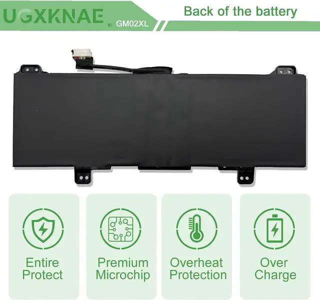 Alt view image 6 of 7 - GM02XL Laptop Replacement Battery for HP Chromebook X360 11 G1 Chromebook 14 G5 14-CA000NA 11 G6 G7 EE Series Notebook 917725-855 GMO2XL HSTNN-DB7X HSTNN-UB7M 917679-271 7.7V 47.3WH 6150MAH