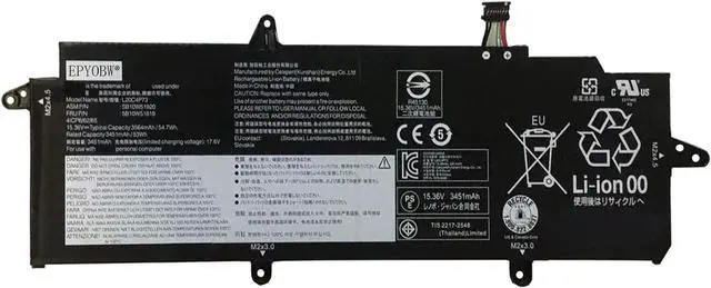 Main image of L20C4P73 Laptop Battery 54.7Wh 4-Cell 15.36V Compatible with Lenovo ThinkPad X13 Gen 2 / ThinkPad X13 Gen 3 Series L20L4P73 L20M4P73 L20D4P73 L20C4P74 L20D4P74 L20C3P72 L20D3P72