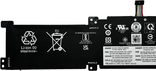 Alt view image 3 of 6 - L21M4PH2 Laptop Battery 76Wh 4-Cell Compatible with Lenovo Ideapad 5-15IAL7 / Ideapad 5-15ABA7 Series L21C4PH2 L21L4PH2