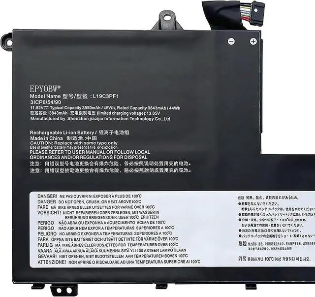 Alt view image 3 of 5 - L19C3PF1 Laptop Battery 45Wh Compatible with Lenovo ThinkBook 14-IML 20RV / ThinkBook 14-IIL 20SL / ThinkBook 15-IIL 20SM / ThinkBook 15-IML 20RW Series L19D3PF1 L19M3PF1 L19L3PF1