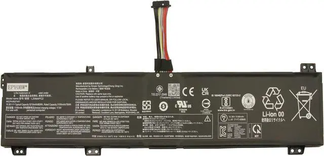 Main image of L20M4PC2 Laptop Battery 80Wh 5210mAh 4-Cell 15.36V Compatible with Lenovo Legion 5-17ITH6H 82JM / Legion 5-17ITH6 82JN / Legion 5-17ACH6H 82JY / Legion 5-17ACH6 82K0 Series L20C4PC2