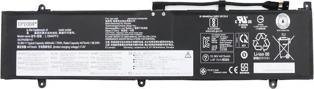 Main image of L19M4PF2 Laptop Battery 70Wh 4-Cell 15.36V Compatible with Lenovo ideapad Yoga Slim 7-15IMH05 82AB / ideapad Slim 7-15IMH05 82AE / ideapad Yoga Creator 7-15IMH05 82DS Series L19C4PF2