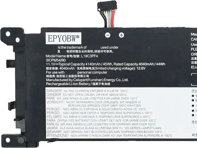 Alt view image 3 of 6 - L19C3PF4 Laptop Battery 45Wh 3-Cell Compatible with Lenovo Ideapad 5-15IIL05 5-15ARE05 5-15ITL05 5-15ALC05 5-15IAL7 Series L19D3PF3