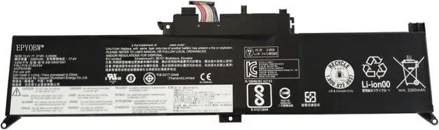 Main image of 01AV434 Laptop Battery 51Wh 3355mAh 4-Cell Compatible with Lenovo ThinkPad Yoga 370 20JH 20JJ / ThinkPad X380 Yoga 20LH 20LJ Series SB10K97591 01AV433 SB10K97590 01AV432 SB10K97589