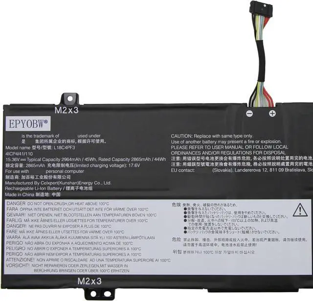 Alt view image 2 of 5 - L18C4PF3 Laptop Battery 45Wh 4-Cell Compatible with Lenovo Ideapad S540-14IWL / Ideapad S540-14IML Touch/Ideapad C340-14IWL / Ideapad Flex-14IWL Series L18M4PF3 L18M4PF4 L18C4PF4