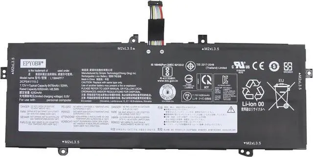 Main image of L19M4PF7 Laptop Battery 50Wh 4-Cell 7.72V Compatible with Lenovo ideapad Yoga Slim 7-13ITL05 82CU / ideapad Yoga Slim 7-13ACN05 82CY / ideapad Yoga 7 Carbon 13ITL5 82EV Series L19D4PF5