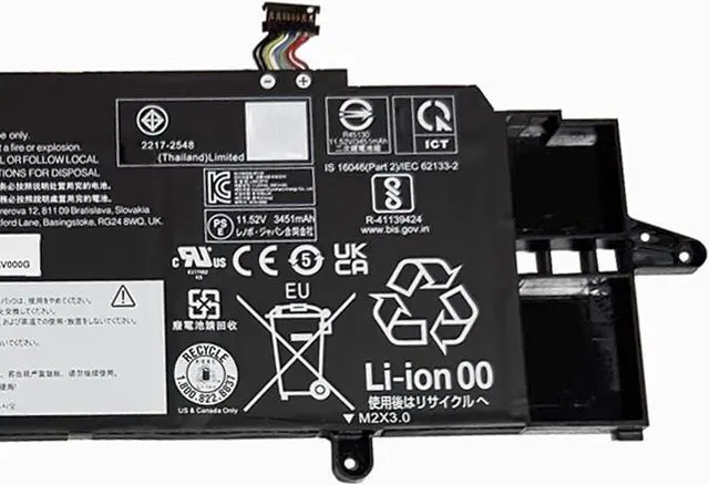 Alt view image 3 of 5 - L20C3P72 Laptop Battery 41Wh Compatible with Lenovo ThinkPad X13 Gen 2 / Gen 3 Series L20D3P72 L20L4P73 L20M4P73 L20C4P73 L20D4P73 L20C4P74 SB10W51959 SB10W51960 SB10W51953 SB10W51954