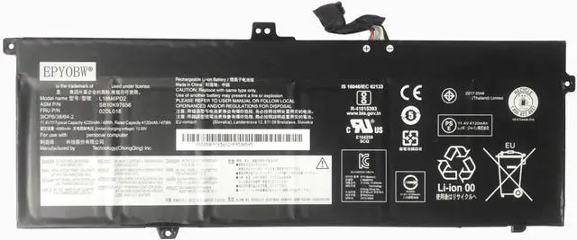 Main image of L18M6PD2 Laptop Battery 48Wh Compatible with Lenovo ThinkPad X390 X395 X13 Series L18M6PD1 L18C6PD1 L18D6PD1 SB10T83167 5B10W13924 SB10K97656 SB10W51941 5B10W51842 SB10T83166 5B10W13923