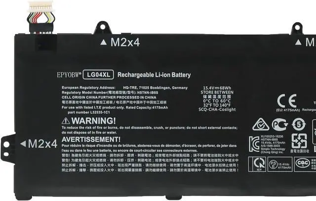 Alt view image 2 of 4 - LG04XL Laptop Battery 68Wh 4416mAh 4-Cell 15.4V Compatible with HP Pavilion 15-CS0006NK 15-CS0015NS 15-CS0019TX 15-CS0037TX Series HSTNN-IB8S L32535-1C1 LG04068XL LGO4XL L32654-005