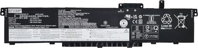 Main image of L21M6P70 Laptop Battery 94Wh 8120mAh 6-Cell 11.52V Compatible with Lenovo ThinkPad P16 Gen 1 / ThinkPad P16 Gen 2 Series L21L6P70