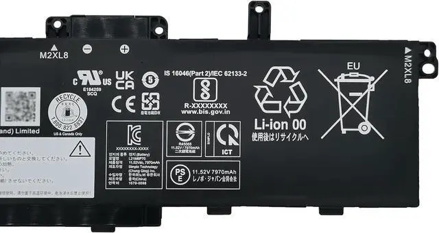 Alt view image 4 of 6 - L21M6P70 Laptop Battery 94Wh 8120mAh 6-Cell 11.52V Compatible with Lenovo ThinkPad P16 Gen 1 / ThinkPad P16 Gen 2 Series L21L6P70