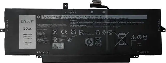 Main image of 47XV3 Laptop Battery 50Wh 4113mAh 3-Cell 11.55V Compatible with Dell Latitude 9330 Series 5Y3T9 31CP5/73/78