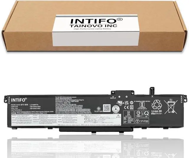 Alt view image 2 of 7 - 94Wh L21M6P70 Laptop Battery Compatible with Lenovo ThinkPad P16 Gen 1 Gen 2 Series Notebook L21L6P70 SB10W51995 5B10W51894 SB10W51994 5B10W51893 [11.52V 8120mAh 6-Cell]