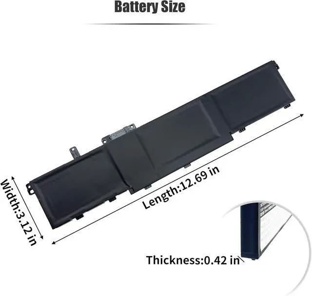 Alt view image 6 of 7 - 94Wh L21M6P70 Laptop Battery Compatible with Lenovo ThinkPad P16 Gen 1 Gen 2 Series Notebook L21L6P70 SB10W51995 5B10W51894 SB10W51994 5B10W51893 [11.52V 8120mAh 6-Cell]