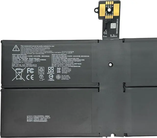 Alt view image 2 of 5 - G3HTA074H Laptop Battery 48.51Wh 6400mAh 4-Cell 7.58V Compatible with Microsoft Surface pro 7 Plus/Surface pro 7 1960 Series DYNH03 G3HTA073H GA3HTA025H