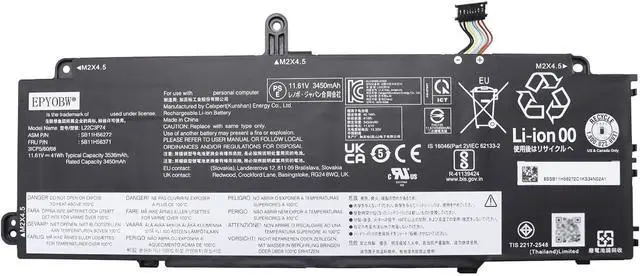 Main image of L22C3P74 Laptop Battery 41Wh Compatible with Lenovo ThinkPad X13 Gen 4 / ThinkPad X13 Yoga Gen 4 / ThinkPad X13 Gen 5 / ThinkPad X13 2-in-1 Gen 5 Series L22D3P76 L22M3P76 L22B4P70 L22C4P70