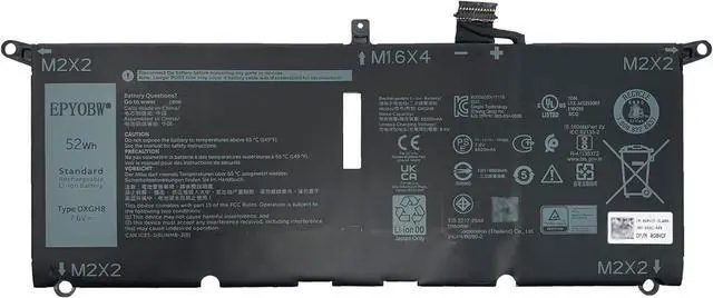 Main image of DXGH8 Laptop Battery 52Wh Compatible with Dell XPS 9370 7390 / Inspiron 5390 7490 7391 / Inspiron 7390 2-in-1 / Latitude 3301 E3301 / Vostro 5390 / P82G001 P113G001 Series H754V V48RM HK6N5