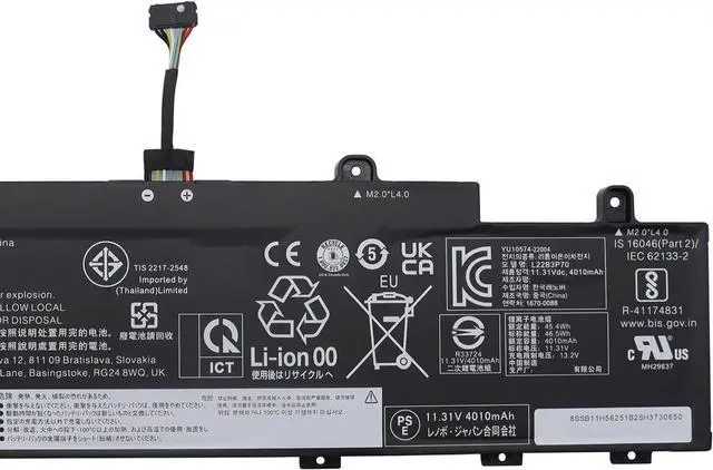 Alt view image 3 of 4 - L22B3P70 Battery 46.5Wh Replacement for Lenovo ThinkPad L14 Gen 4 21H1 21H2 21H5 21H6 / ThinkPad L15 Gen 4 21H3 21H4 21H7 21H8 Series 5B11H56350 5B11M90001 L22X3P70 L22D3P70 11.31V