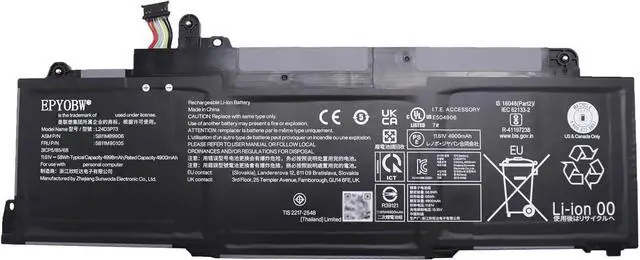 Main image of L24D3P73 Battery 58Wh 4998mAh 11.61V Compatible with Lenovo ThinkPad T14s Gen 6 Series SB11M89906 5B11M90105 SB11M89908 5B11M90107 SB11M89907 5B11M90106 SB11M89909 5B11M90108