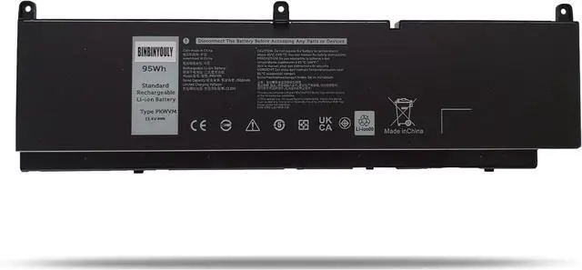 Main image of PKWVM Battery Replacement for Dell Precision 7550 7750 7560 7760 Series Laptop C903V 0CR72X CR72X 068N03 0447VR 11.4V 95Wh 7922mAh 6-Cells