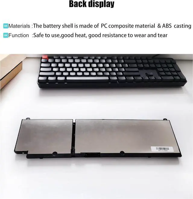 Alt view image 5 of 5 - PKWVM Battery Replacement for Dell Precision 7550 7750 7560 7760 Series Laptop C903V 0CR72X CR72X 068N03 0447VR 11.4V 95Wh 7922mAh 6-Cells