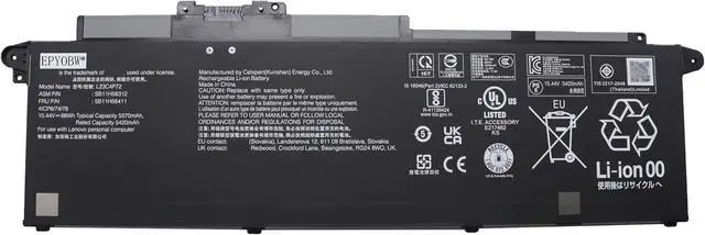 Main image of L23C4P72 Battery 86Wh 5570mAh 15.44V Compatible with Lenovo ThinkPad T16 Gen 3 21MN 21MQ Series Laptop SB11H56312 5B11H56411 L23M4P71 L23M4P70