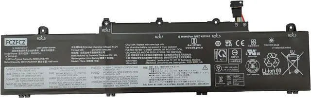 Main image of L20D3PD4 Battery 57Wh Replacement for Lenovo ThinkPad E14 Gen2 Gen3 Gen4 / E15 Gen2 Gen3 Gen4 Series 5B11C73242 SB11C73241 L20C3PD4 L20L3PD4 L20M3PD4 11.52V 3-Cells