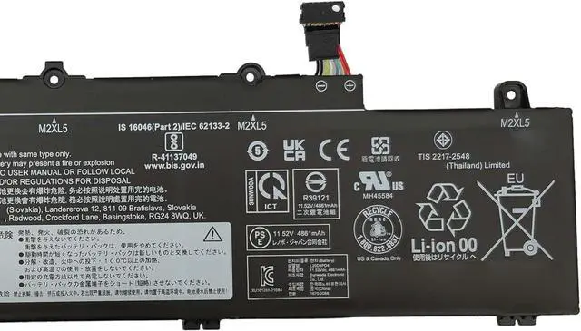 Alt view image 3 of 5 - L20D3PD4 Battery 57Wh Replacement for Lenovo ThinkPad E14 Gen2 Gen3 Gen4 / E15 Gen2 Gen3 Gen4 Series 5B11C73242 SB11C73241 L20C3PD4 L20L3PD4 L20M3PD4 11.52V 3-Cells