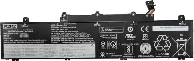 Main image of L19L3PD5 Battery Replacement for Lenovo ThinkPad E14 Gen2 Gen3 Gen4 / E15 Gen2 Gen3 Gen4 Series L19C3PD5 L19D3PD5 L19M3PD5 L20C3PD4 L20D3PD4 L20M3PD4 L20L3PD4 45Wh