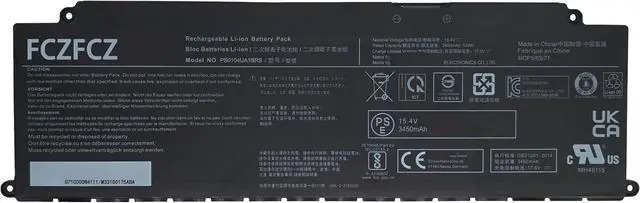 Main image of PS0104UA1BRS Battery 53Wh 3450mAh Replacement for Dynabook U30 / Tecra A40-J/Tecra A50-J Series 41CP5/63/71 15.4V